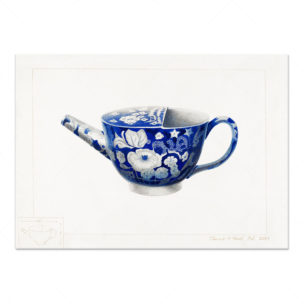 Vaso di porcellana blu stampat - Korean Arts And Lifestyle recensione e prezzo