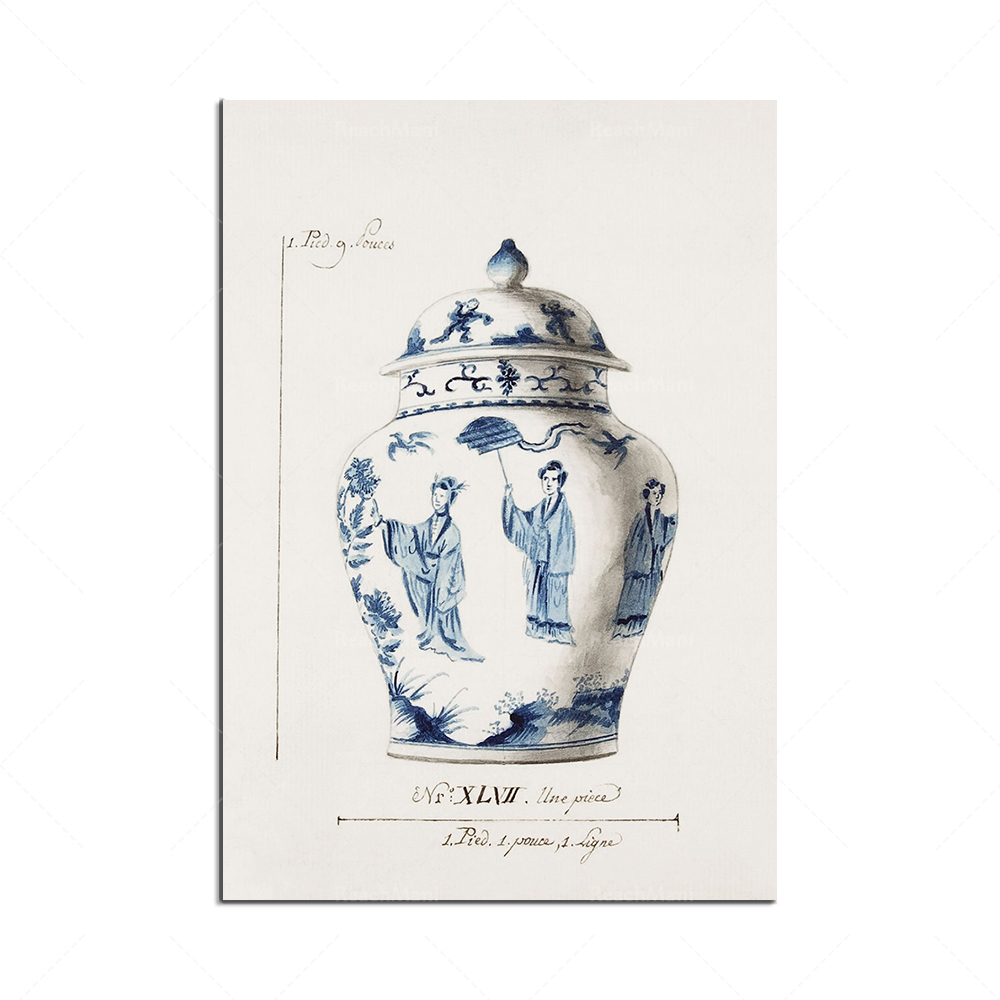 Vaso di porcellana blu stampat - Korean Arts And Lifestyle recensione e prezzo