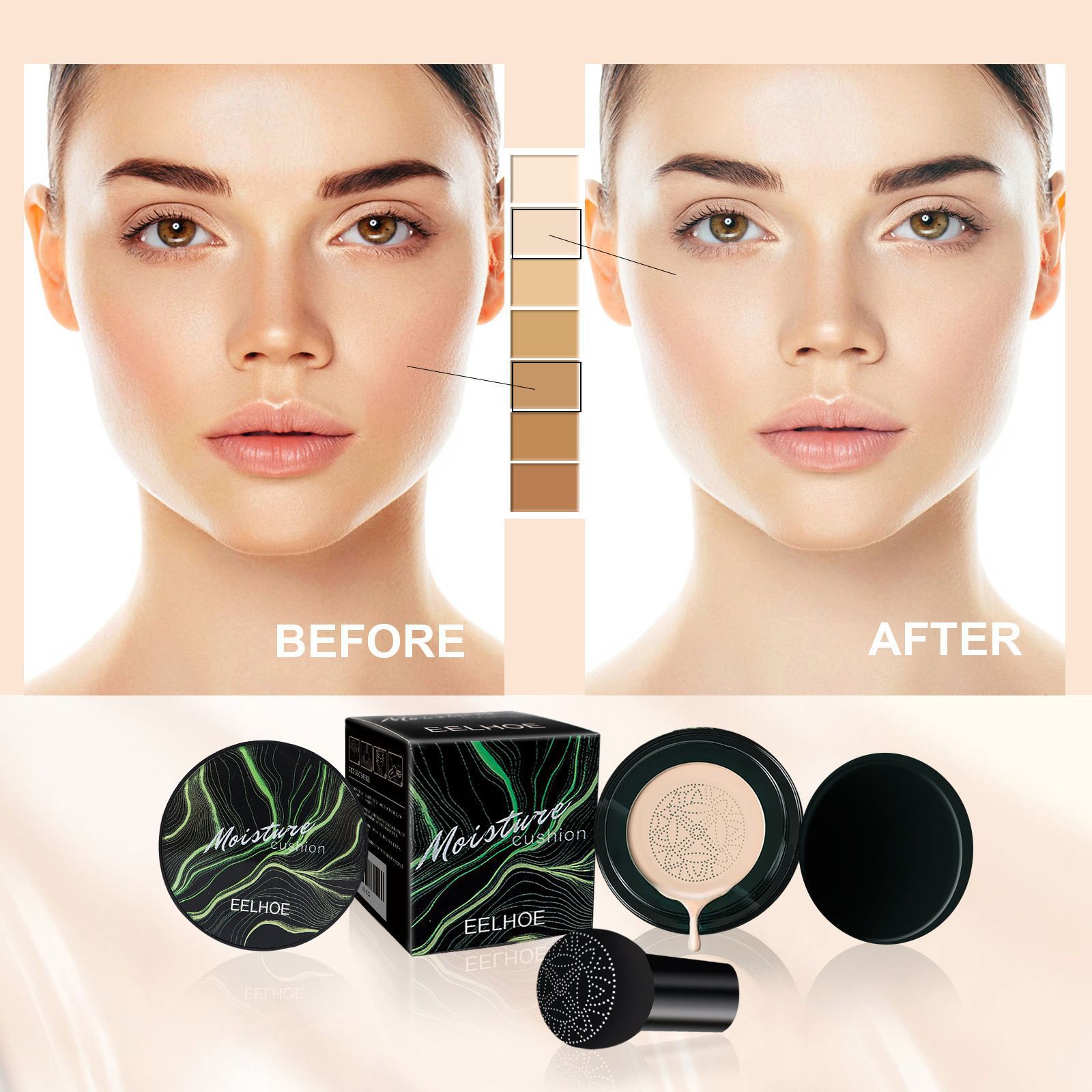 EELHOE Fondotinta BB Cream con - Bb Cushion Korean recensione e prezzo